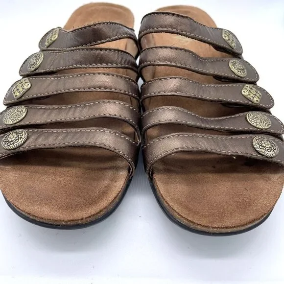 Dansko Janie Leather Five Strap Slip On Sandals, 39 - Picture 3 of 10